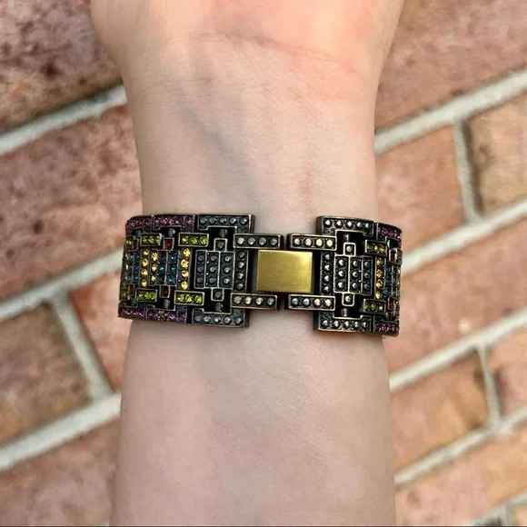 Heidi Daus Art Deco Swarovski Crystal Watch